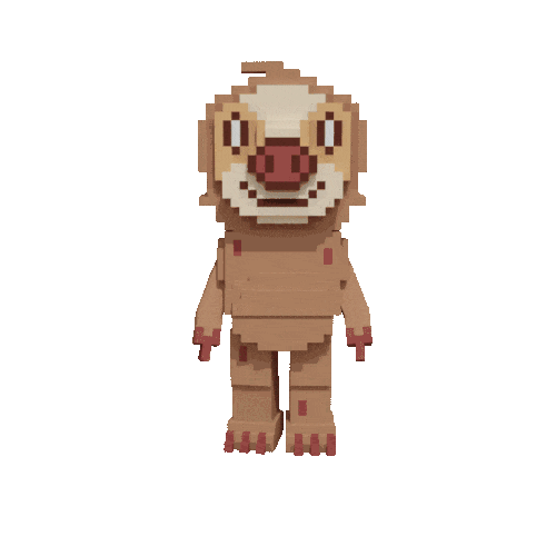 Sloooths voxel character